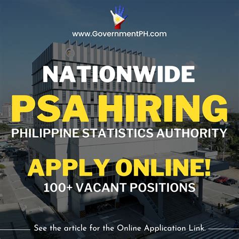 PSA Hiring: 100+ Vacant Positions Nationwide.